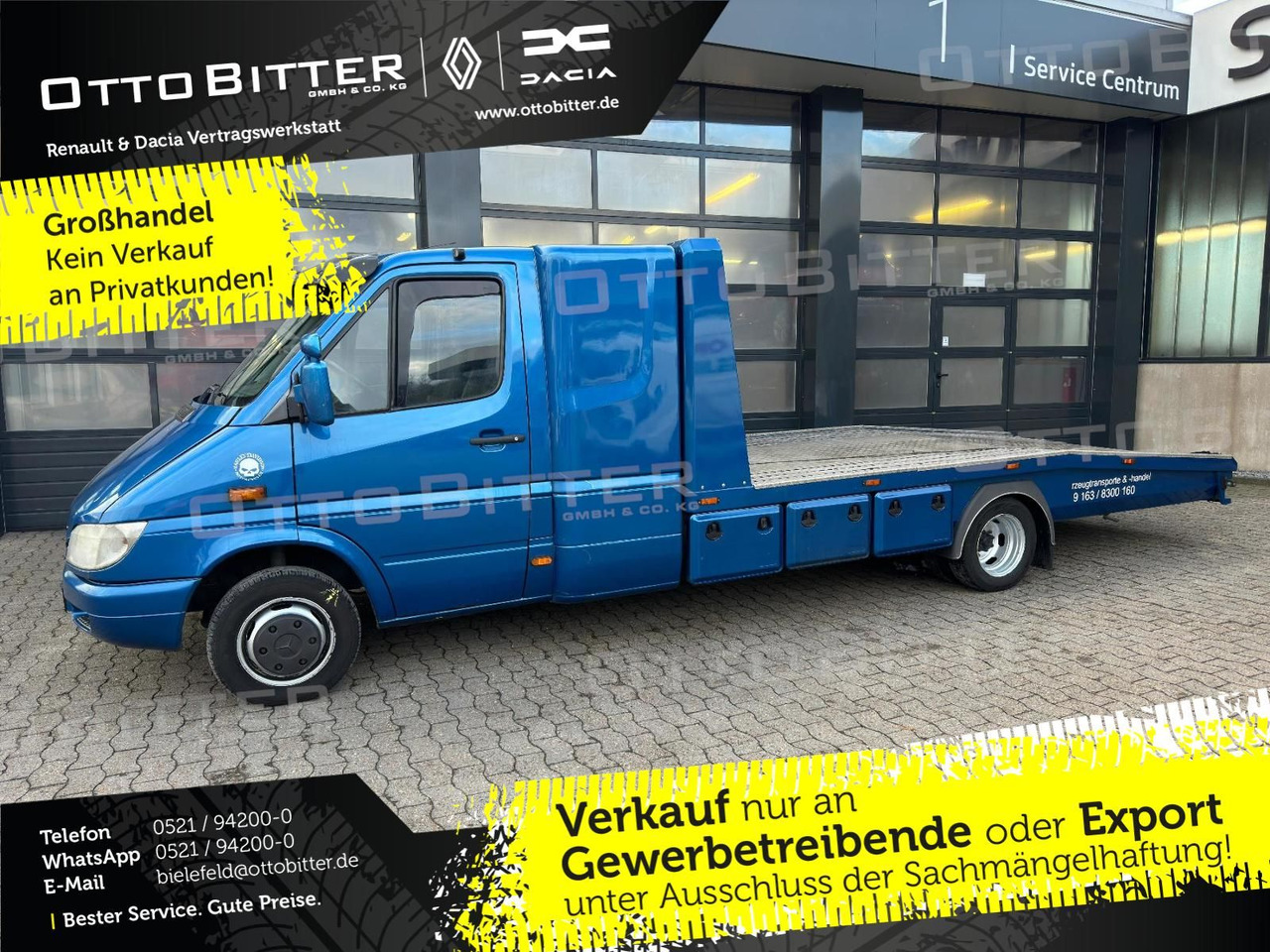 Mercedes-Benz Sprinter 2.7 CDI ABSCHLEPPWAGEN SCHLAFKABINE - Autotransporter LKW: das Bild 1 Mercedes-Benz Sprinter 2.7 CDI ABSCHLEPPWAGEN SCHLAFKABINE - Autotransporter LKW: das Bild 1