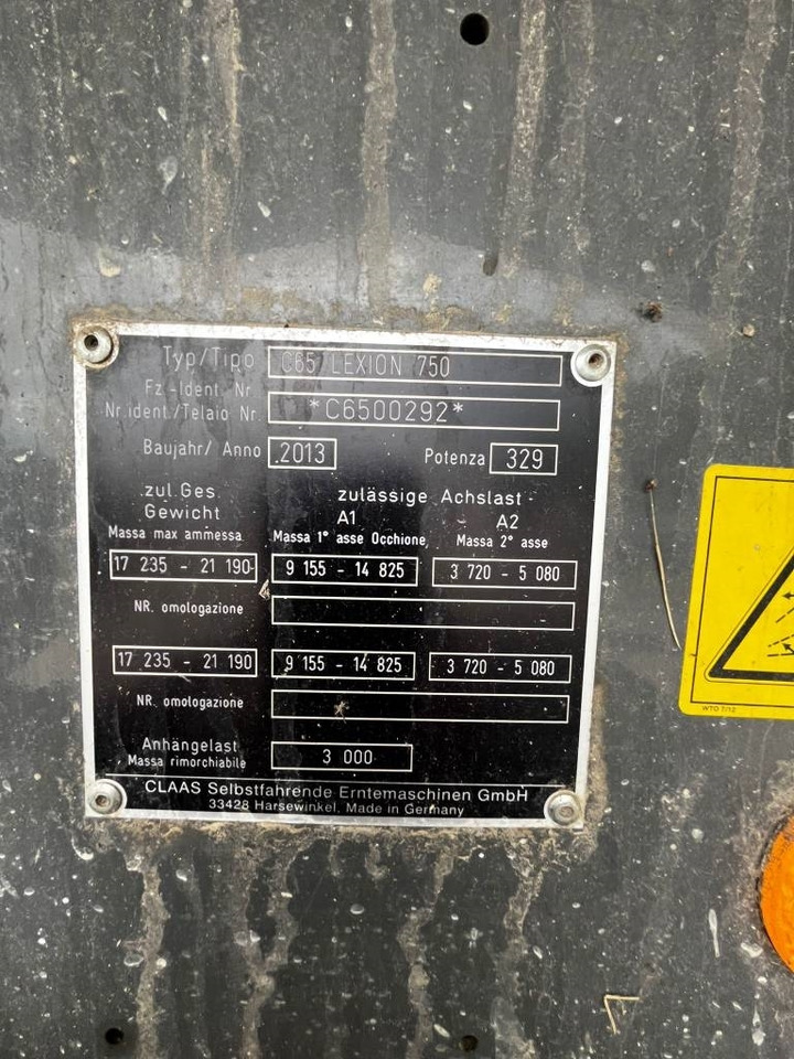 Mähdrescher Claas Lexion 750: das Bild 9