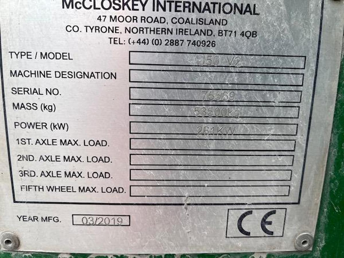 2019 McCloskey J50 - Brecher: das Bild 5 2019 McCloskey J50 - Brecher: das Bild 5