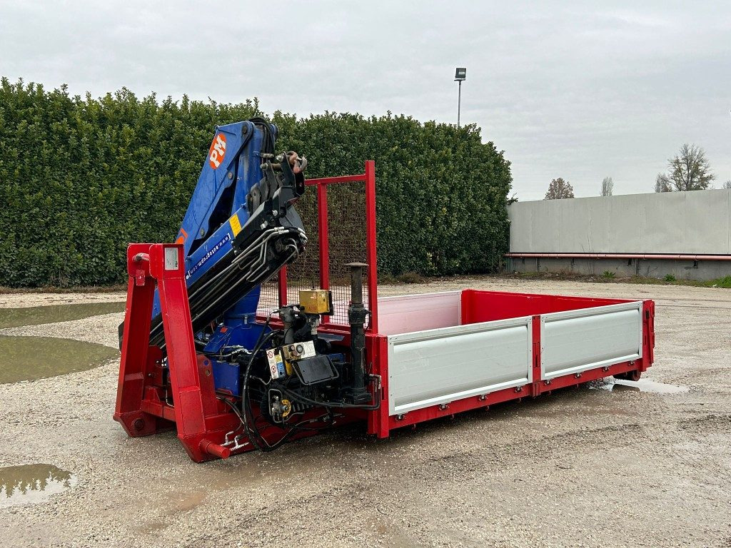 Abrollcontainer, Zustand - NEU CONTAINER SCARRABILE NUOVO A PIANALE CON GRU: das Bild 1