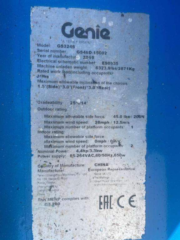 Genie GS-3246 - Scherenbühne: das Bild 4 Genie GS-3246 - Scherenbühne: das Bild 4