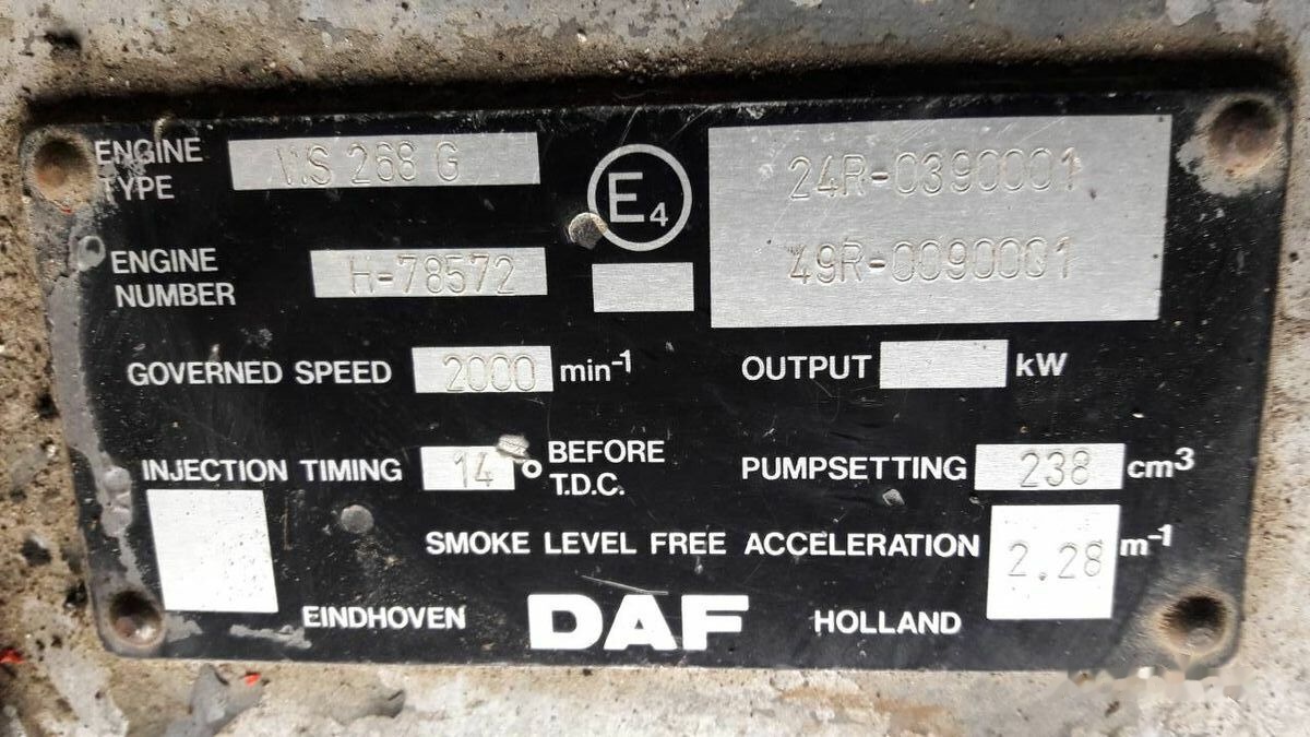 DAF WS268G DAF 95 85 - Motor für LKW: das Bild 1 DAF WS268G DAF 95 85 - Motor für LKW: das Bild 1