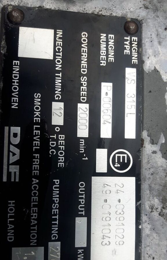 DAF WS315L truck - Motor für LKW: das Bild 5 DAF WS315L truck - Motor für LKW: das Bild 5