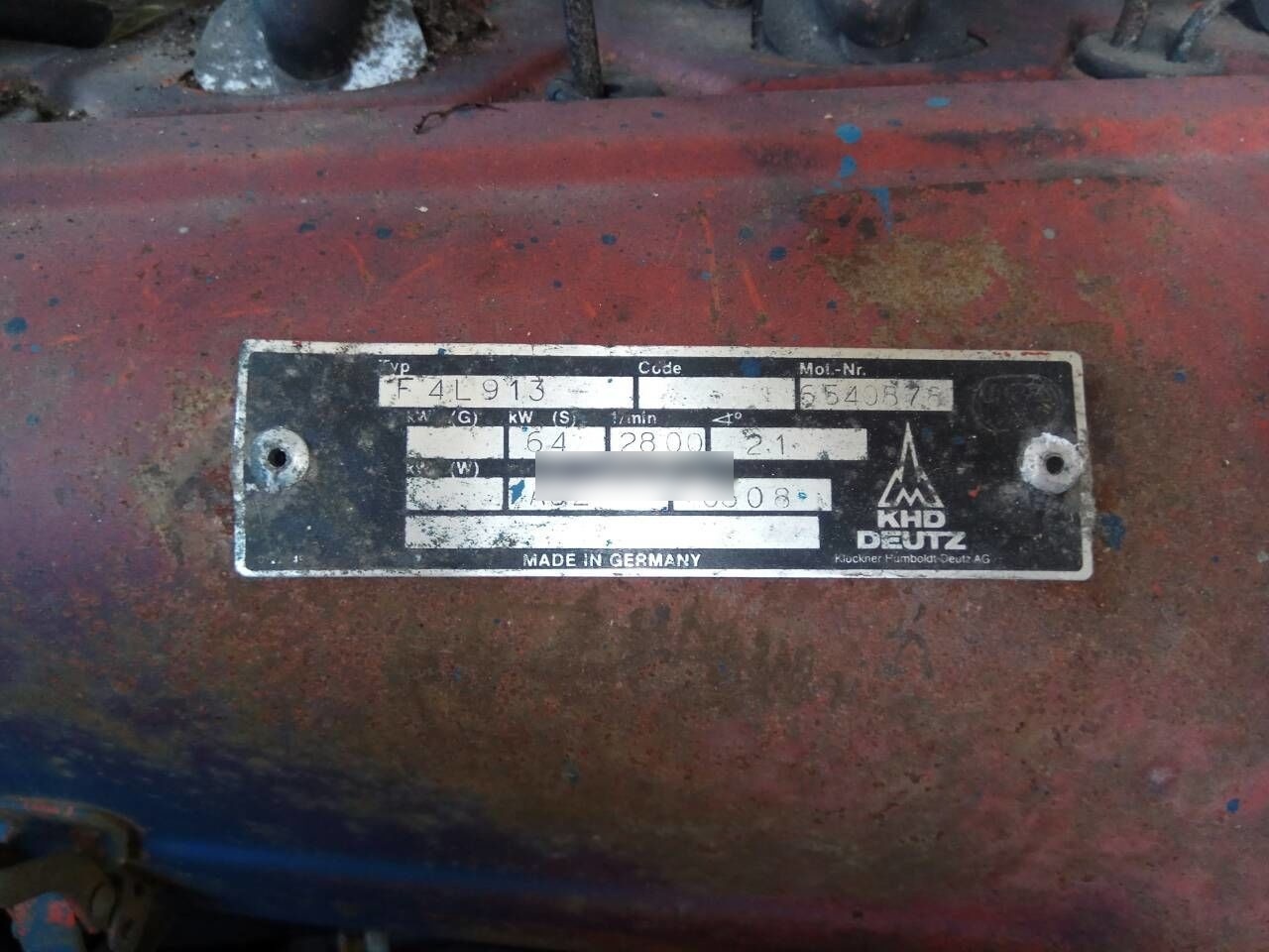 Deutz F4L913 - Motor für LKW: das Bild 5 Deutz F4L913 - Motor für LKW: das Bild 5