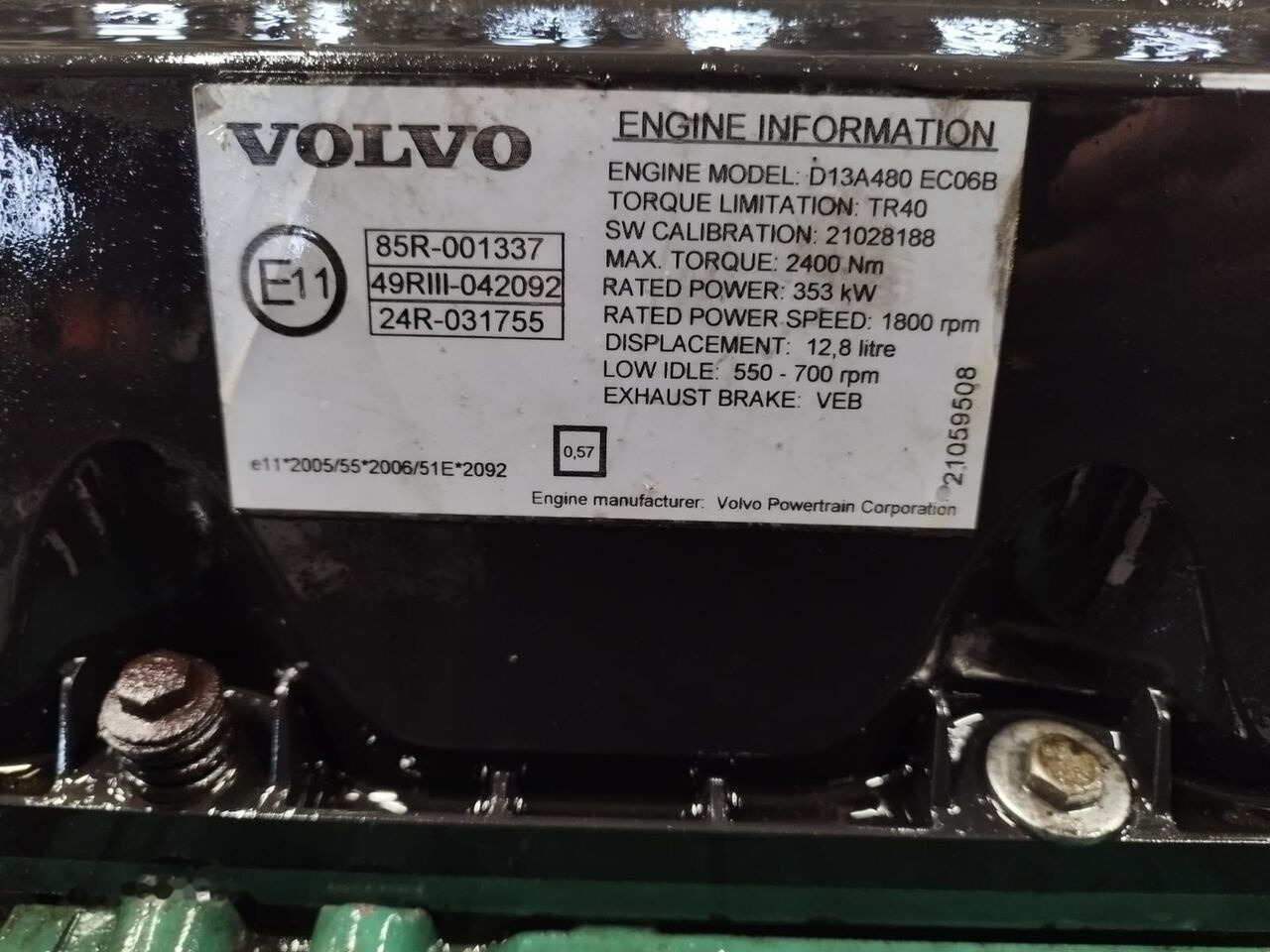 Volvo 480 E3 D13A Volvo FH13 FM13 - Motor für LKW: das Bild 3 Volvo 480 E3 D13A Volvo FH13 FM13 - Motor für LKW: das Bild 3