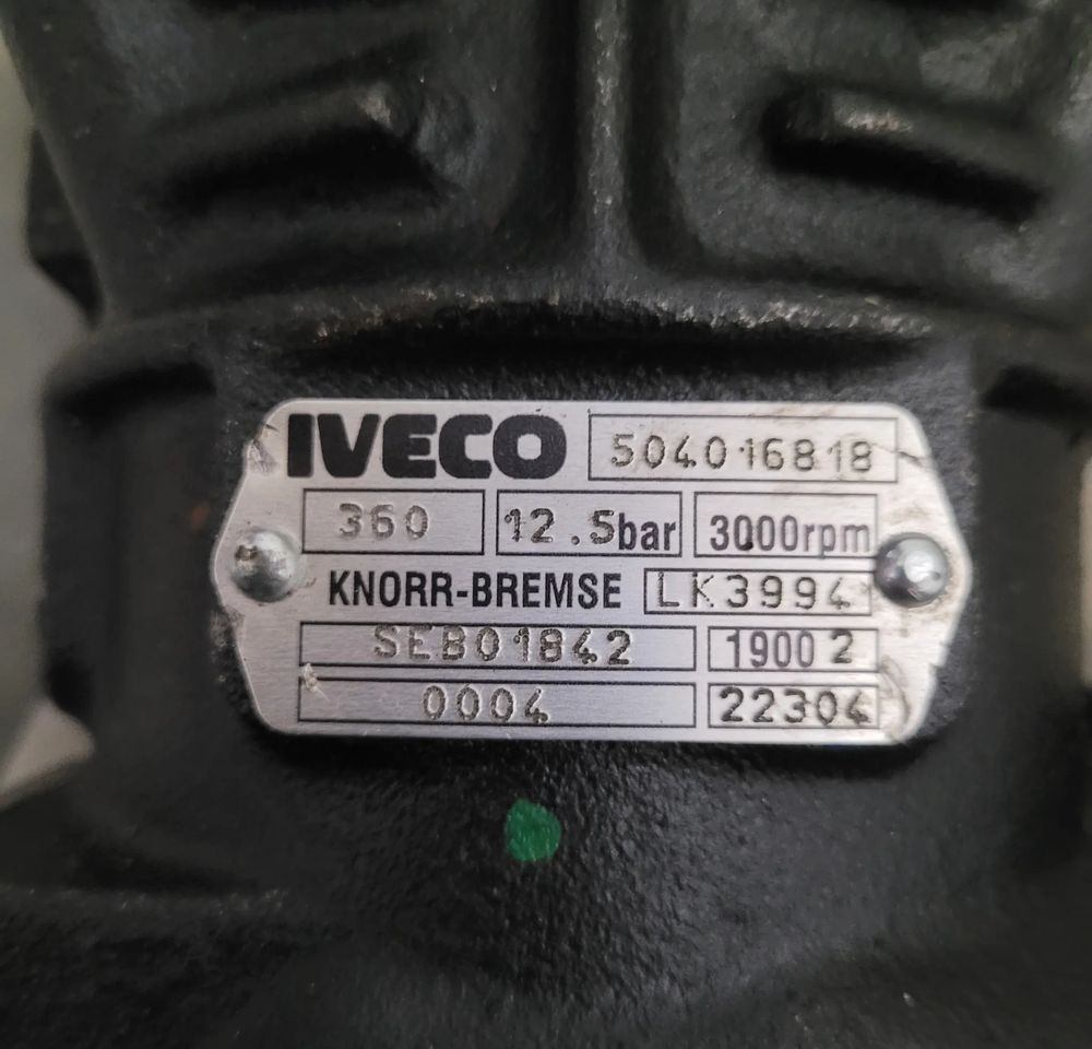 KOMPRESOR IVECO ORYGINAŁ OM 504016818 CHWALIM116 - Druckluftbremse für LKW: das Bild 2 KOMPRESOR IVECO ORYGINAŁ OM 504016818 CHWALIM116 - Druckluftbremse für LKW: das Bild 2