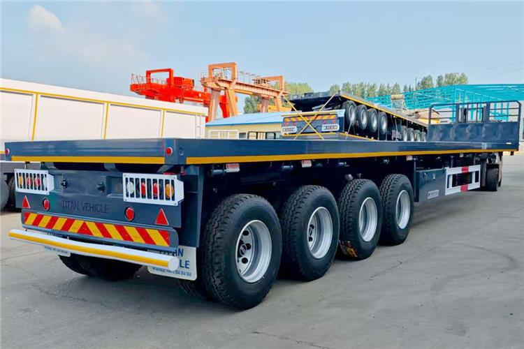 2025 New Model 4 Axle 45ft Flatbed Container Trailer In Zambia - Container/ Wechselfahrgestell Auflieger: das Bild 2 2025 New Model 4 Axle 45ft Flatbed Container Trailer In Zambia - Container/ Wechselfahrgestell Auflieger: das Bild 2