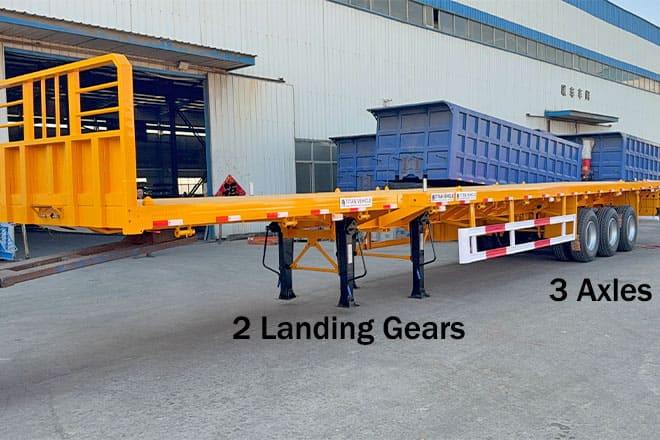 TITAN 3 Axle 48 80 Extendable Flatbed Trailers for Sale in Guyana - Pritschenauflieger/ Plattformauflieger: das Bild 3 TITAN 3 Axle 48 80 Extendable Flatbed Trailers for Sale in Guyana - Pritschenauflieger/ Plattformauflieger: das Bild 3