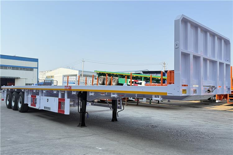TITAN 3 Axle Flatbed Semi Trailer with Front Wall for Sale In Dominican - Container/ Wechselfahrgestell Auflieger: das Bild 1 TITAN 3 Axle Flatbed Semi Trailer with Front Wall for Sale In Dominican - Container/ Wechselfahrgestell Auflieger: das Bild 1