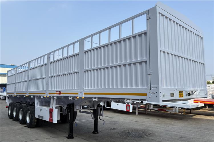 TITAN 4 Axle 80 Ton Fence Cargo Truck Trailer for Sale in Nigeria - Tiertransporter Auflieger: das Bild 2 TITAN 4 Axle 80 Ton Fence Cargo Truck Trailer for Sale in Nigeria - Tiertransporter Auflieger: das Bild 2