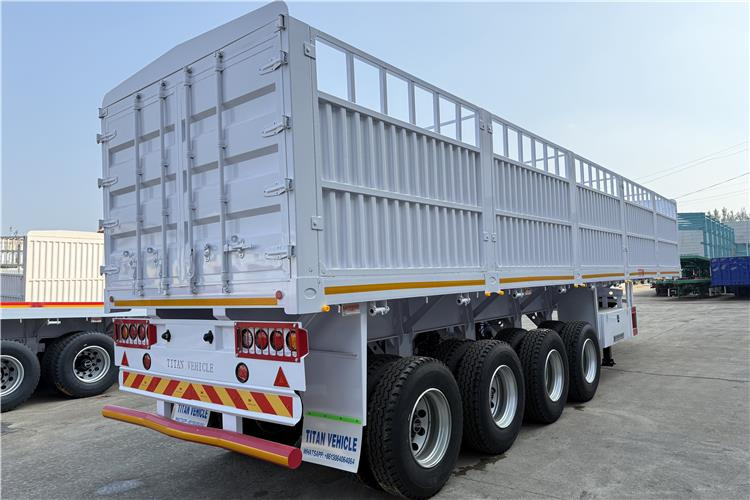 Tiertransporter Auflieger Für die Beförderung von Tiere, Zustand - NEU TITAN 4 Axle 80 Ton Fence Cargo Truck Trailer for Sale in Nigeria: das Bild 5