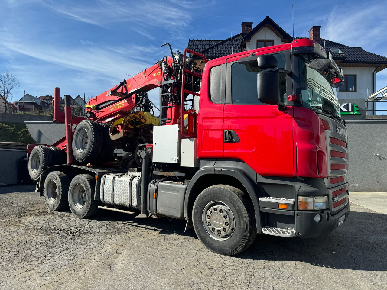 SCANIA R500 - Holztransporter, Autokran: das Bild 2 SCANIA R500 - Holztransporter, Autokran: das Bild 2