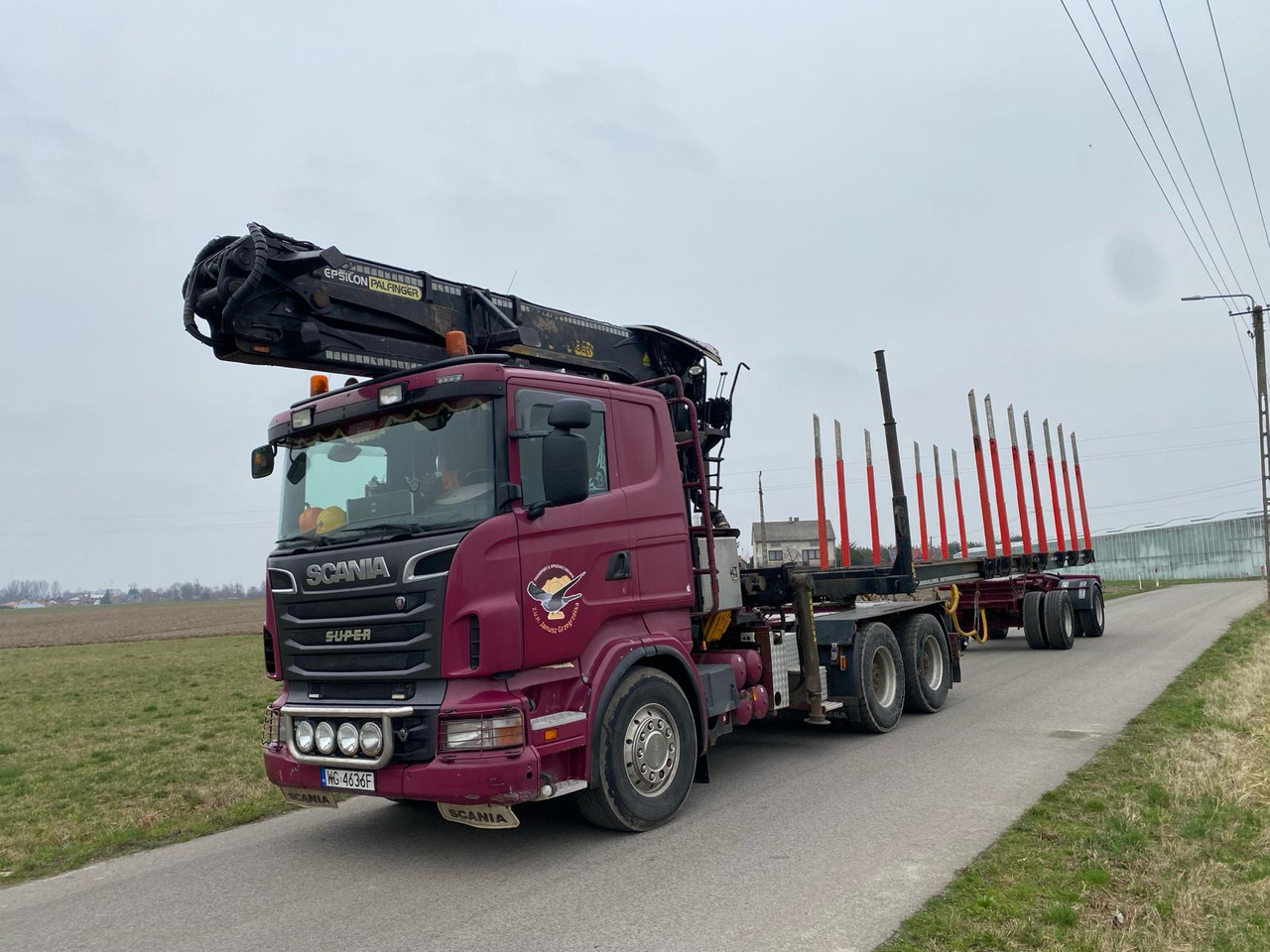 SCANIA R500 - Holztransporter, Autokran: das Bild 1 SCANIA R500 - Holztransporter, Autokran: das Bild 1