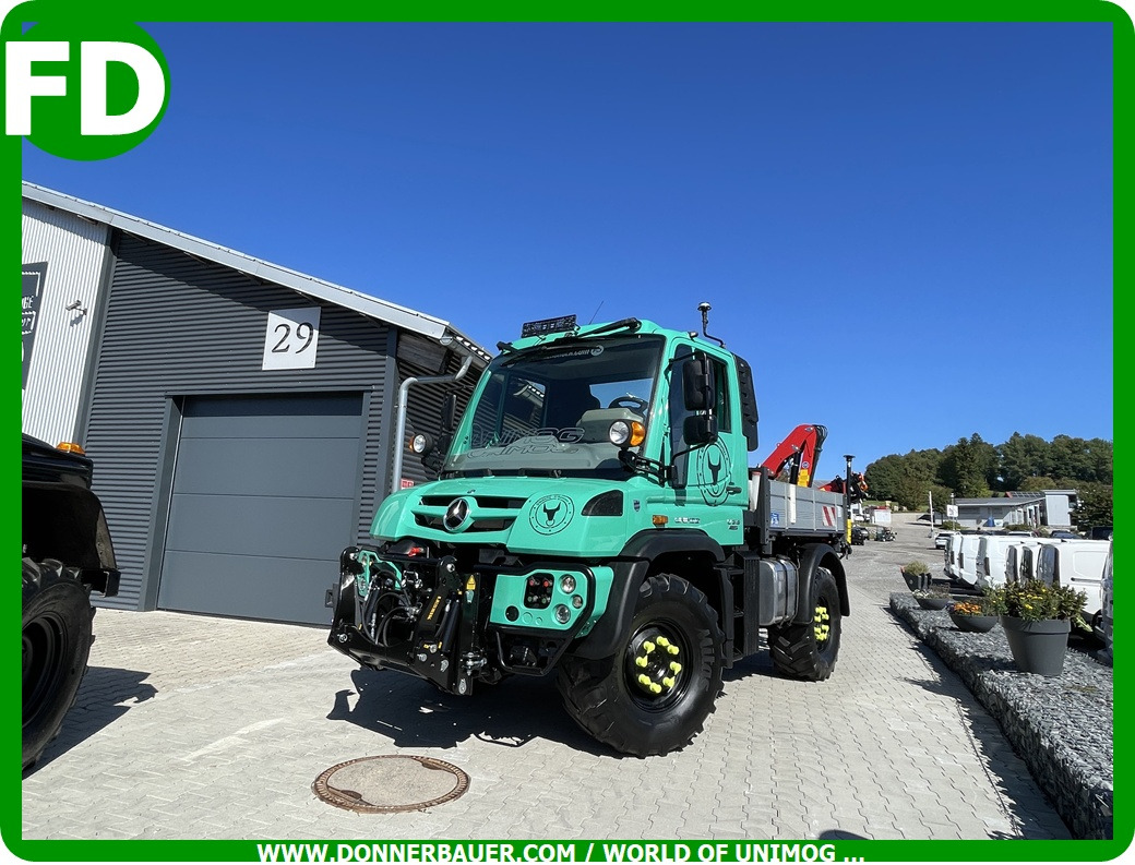 Unimog U318 - UHN mit Ladekran und Forstgreifer , Traumzustand - Autokran: das Bild 2 Unimog U318 - UHN mit Ladekran und Forstgreifer , Traumzustand - Autokran: das Bild 2