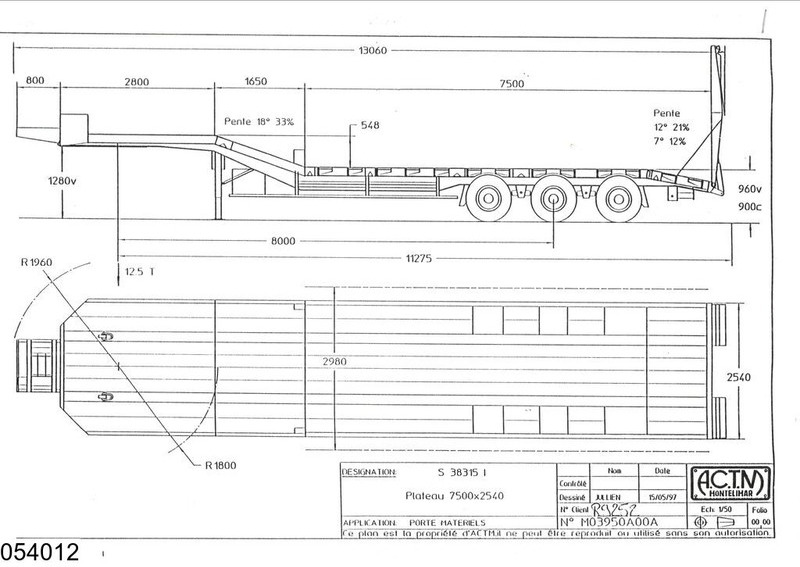 ACTM Lowbed 38.000 KG, Steel suspension - Tieflader Auflieger: das Bild 2 ACTM Lowbed 38.000 KG, Steel suspension - Tieflader Auflieger: das Bild 2