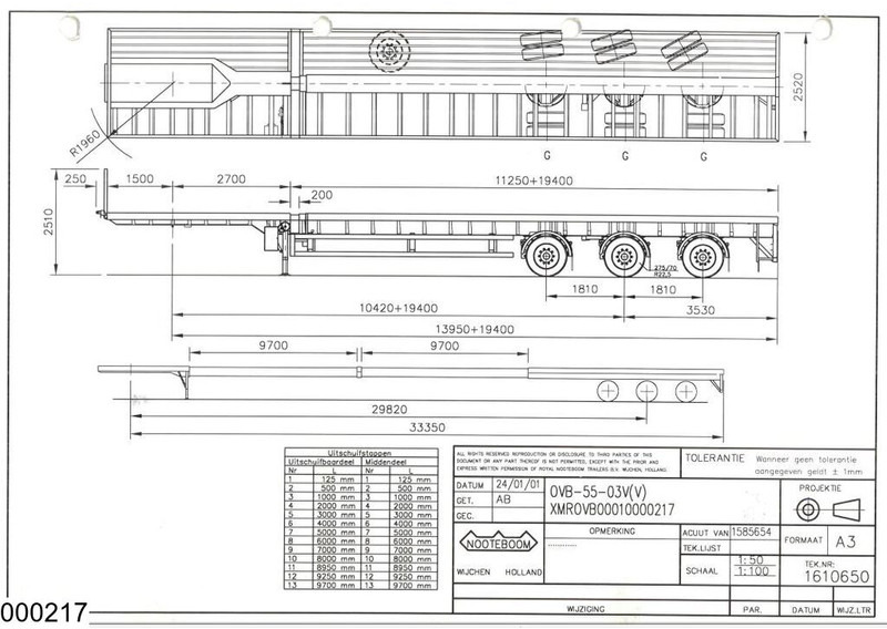 Nooteboom open laadbak 55000 KG, 34.85 m, 2 X Extandable - Pritschenauflieger/ Plattformauflieger: das Bild 2 Nooteboom open laadbak 55000 KG, 34.85 m, 2 X Extandable - Pritschenauflieger/ Plattformauflieger: das Bild 2