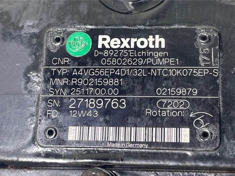 Bomag -Rexroth A4VG56EP4D1/32L-Drive pump/Fahrpumpe - Hydraulik für Baumaschine: das Bild 4 Bomag -Rexroth A4VG56EP4D1/32L-Drive pump/Fahrpumpe - Hydraulik für Baumaschine: das Bild 4