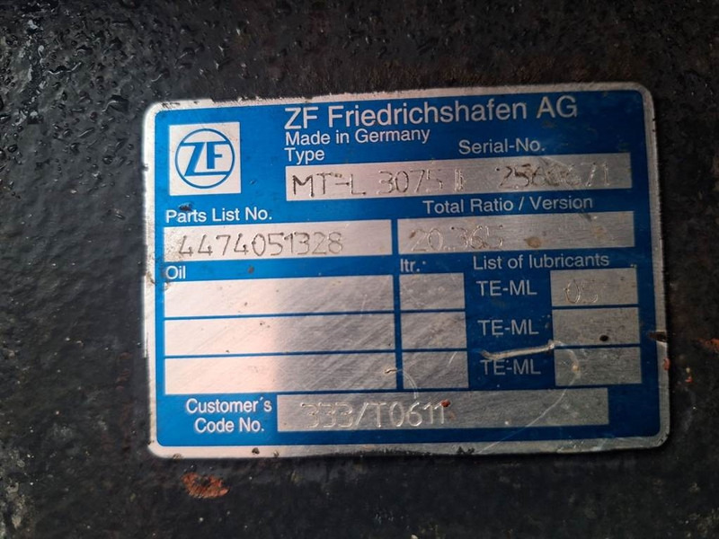 JCB 333/T0611-ZF MT-L3075II-4474051328-Axle/Achse/As - Achse und Teile für Baumaschine: das Bild 5 JCB 333/T0611-ZF MT-L3075II-4474051328-Axle/Achse/As - Achse und Teile für Baumaschine: das Bild 5