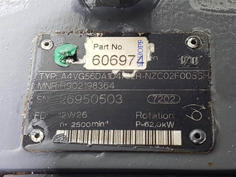 Rexroth A4VG56DA1D4/32R-R902198364-Drive pump/Fahrpumpe - Hydraulik: das Bild 5 Rexroth A4VG56DA1D4/32R-R902198364-Drive pump/Fahrpumpe - Hydraulik: das Bild 5