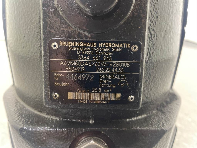 Schaeff SKL844-5364661945-A6VM80DA5/63W-Drive motor - Hydraulik für Baumaschine: das Bild 4 Schaeff SKL844-5364661945-A6VM80DA5/63W-Drive motor - Hydraulik für Baumaschine: das Bild 4
