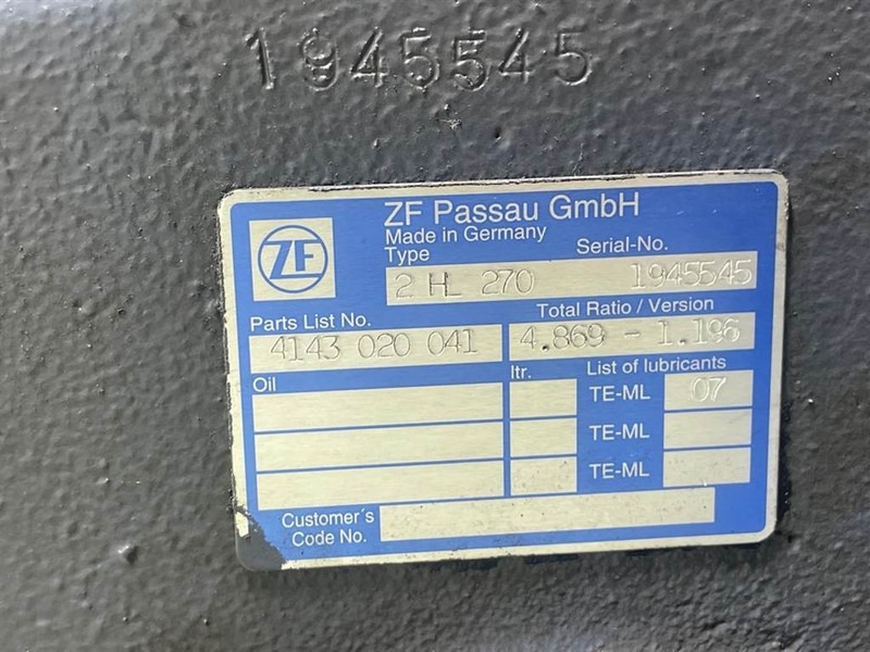 Leasing für Terex TW150-2HL-270-Transmission/Getriebe/Transmissiebak Terex TW150-2HL-270-Transmission/Getriebe/Transmissiebak: das Bild 9 Leasing für Terex TW150-2HL-270-Transmission/Getriebe/Transmissiebak Terex TW150-2HL-270-Transmission/Getriebe/Transmissiebak: das Bild 9