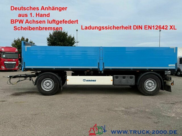 Krone AZ18F Baustoffanhänger BPW Scheibenbremsen1.Hand - Pritschenanhänger/ Plattformanhänger: das Bild 1 Krone AZ18F Baustoffanhänger BPW Scheibenbremsen1.Hand - Pritschenanhänger/ Plattformanhänger: das Bild 1