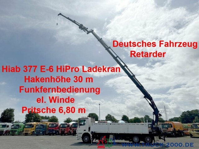 Mercedes-Benz Actros 3244 Hiab 377 FlyJib+ Winde Hakenhöhe 30m - Pritsche LKW, Autokran: das Bild 1 Mercedes-Benz Actros 3244 Hiab 377 FlyJib+ Winde Hakenhöhe 30m - Pritsche LKW, Autokran: das Bild 1