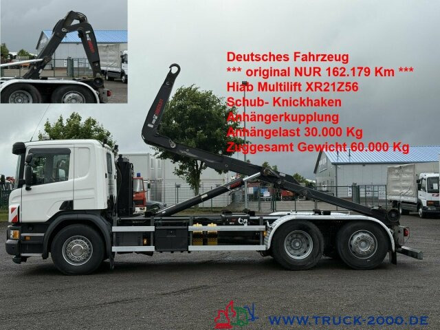 Scania P 410 Hiab Lenkbare Nachlauf Liftachse Nur162TKM - Abrollkipper: das Bild 1 Scania P 410 Hiab Lenkbare Nachlauf Liftachse Nur162TKM - Abrollkipper: das Bild 1
