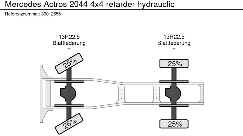 Sattelzugmaschine Mercedes-Benz Actros 2044 4x4 retarder hydrauclic: das Bild 13