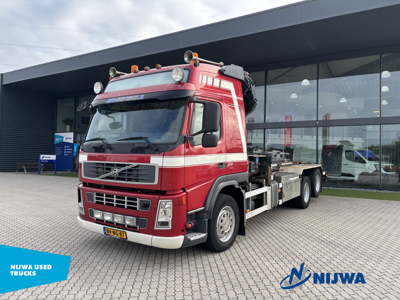 Volvo FM 440 6x2 Kabelsysteem + Kraan - Seil Abrollkipper, Autokran: das Bild 1 Volvo FM 440 6x2 Kabelsysteem + Kraan - Seil Abrollkipper, Autokran: das Bild 1