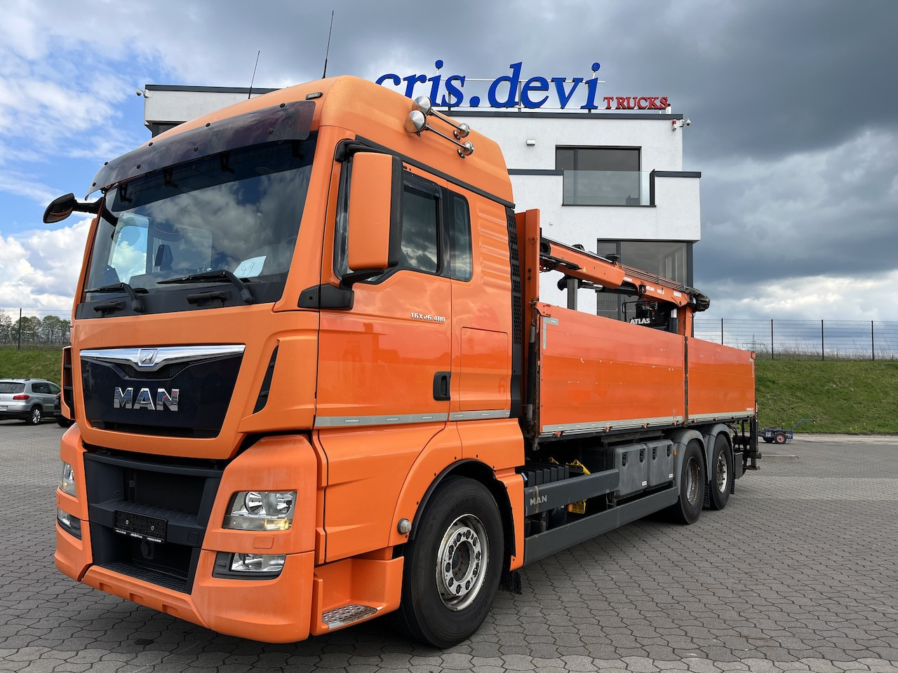 MAN TGX 26.480 6x2 Atlas 145.2 Kran Baustoff AHK - Pritsche LKW, Autokran: das Bild 1 MAN TGX 26.480 6x2 Atlas 145.2 Kran Baustoff AHK - Pritsche LKW, Autokran: das Bild 1