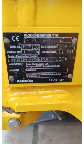 Komatsu PC16R-3HS - Minibagger: das Bild 2 Komatsu PC16R-3HS - Minibagger: das Bild 2