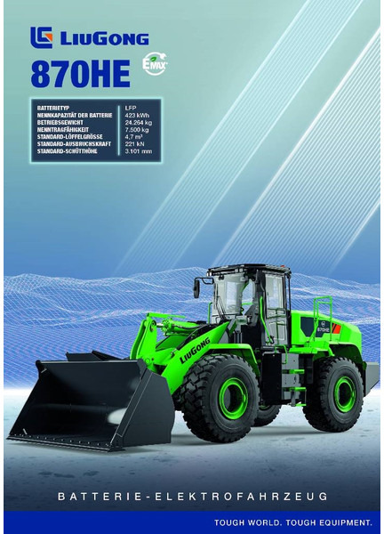 LIUGONG 870 HE vollelektrisch, 24.2 t, 4.7-5.2 cbm - Radlader: das Bild 1 LIUGONG 870 HE vollelektrisch, 24.2 t, 4.7-5.2 cbm - Radlader: das Bild 1