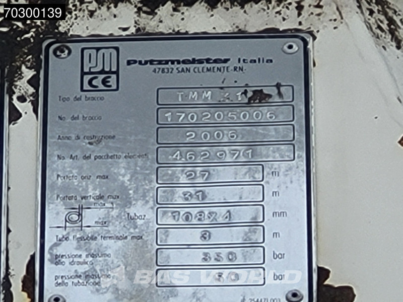 Betonpumpe ASTRA HD8 84 45 8X4 31 meter Putzmeister TMP 31.89S PUMI + 7m3 mixer Euro 3: das Bild 18