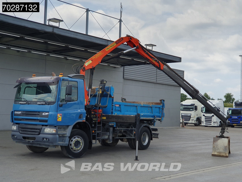 Kipper, Autokran DAF CF75.310 4X2 Palfinger PK12000 Kran Crane 7m3 tipper Big-Axle Steelsuspension Euro 3: das Bild 5