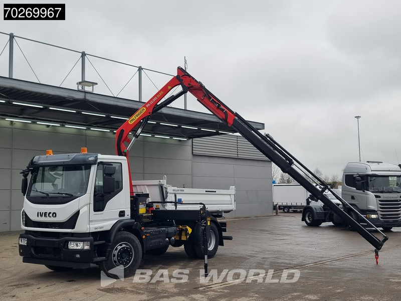 Kipper, Autokran, Zustand - NEU Iveco Eurocargo 180E320 4X2 Steelsuspension 3-Seiten Palfinger PK12.501 Euro 6: das Bild 7