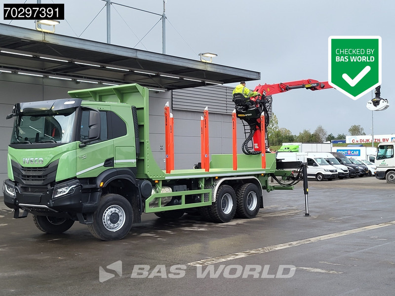 Iveco T-Way 450 6X6 UNUSED! Palfinger Q150Z Crane Retarder Holztransport Big-Axle LED Euro 6 - Holztransporter, Autokran: das Bild 1 Iveco T-Way 450 6X6 UNUSED! Palfinger Q150Z Crane Retarder Holztransport Big-Axle LED Euro 6 - Holztransporter, Autokran: das Bild 1