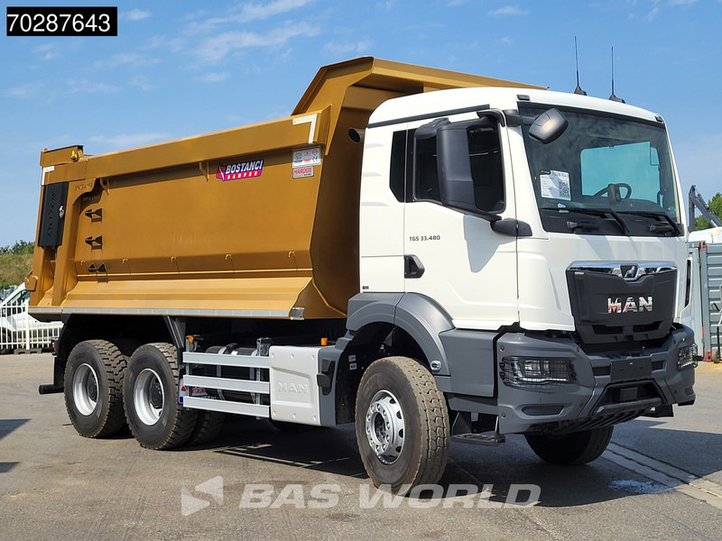 Kipper, Zustand - NEU MAN TGS 33.480 6X4 NEW! 20m3 Tipper Steelsuspension Big-Axle Automatic Euro 6: das Bild 7