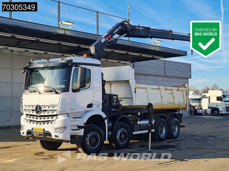 Mercedes-Benz Arocs 3240 8X4 HIAB X-HIDUO 188 E-2 Kran Crane 3-side tipper Big-Axle Euro 6 - Kipper, Autokran: das Bild 1 Mercedes-Benz Arocs 3240 8X4 HIAB X-HIDUO 188 E-2 Kran Crane 3-side tipper Big-Axle Euro 6 - Kipper, Autokran: das Bild 1