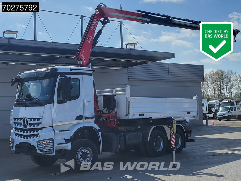 Mercedes-Benz Arocs 3348 6X4 Fasi F195A.2.24 Kran 3 sided tipper 9m3 Big-Axle Navi Euro 6 - Kipper, Autokran: das Bild 1 Mercedes-Benz Arocs 3348 6X4 Fasi F195A.2.24 Kran 3 sided tipper 9m3 Big-Axle Navi Euro 6 - Kipper, Autokran: das Bild 1