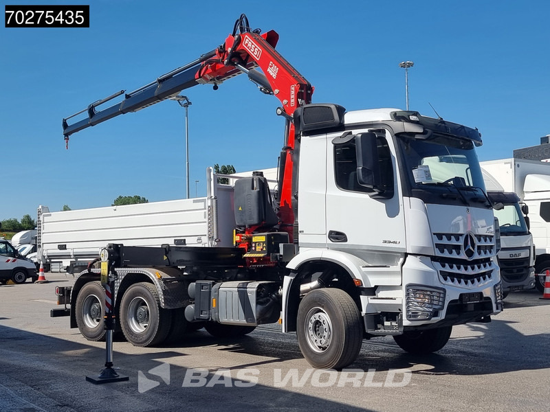 Mercedes-Benz Arocs 3348 6X4 Fassi F255A2.24 Kran Crane 9m3 3-Sided Tipper Big-Axle Euro 6 - Kipper, Autokran: das Bild 3 Mercedes-Benz Arocs 3348 6X4 Fassi F255A2.24 Kran Crane 9m3 3-Sided Tipper Big-Axle Euro 6 - Kipper, Autokran: das Bild 3