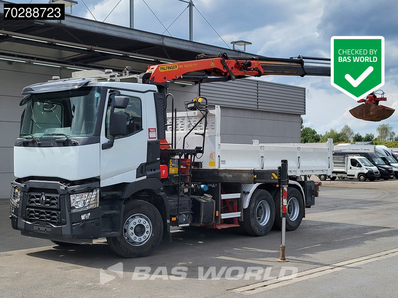 Renault C 380 6X4 Palfinger PK18002-EH-B Crane Kran 8m3 Tipper Big-Axle Euro 6 - Kipper, Autokran: das Bild 1 Renault C 380 6X4 Palfinger PK18002-EH-B Crane Kran 8m3 Tipper Big-Axle Euro 6 - Kipper, Autokran: das Bild 1