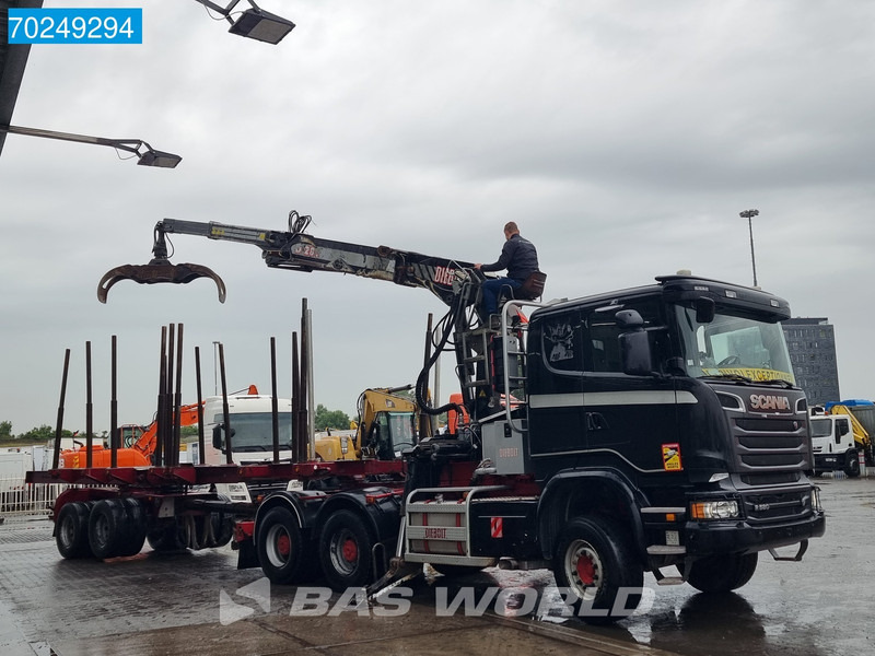 Scania R580 6X4 Holz Kran Diebolt D28 Full-Steell Extentable Trailer - Holztransporter, Autokran: das Bild 2 Scania R580 6X4 Holz Kran Diebolt D28 Full-Steell Extentable Trailer - Holztransporter, Autokran: das Bild 2