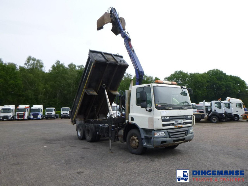 DAF CF 75.310 6x4 RHD tipper + HMF 1144 K-1 + grapple - Autokran: das Bild 2 DAF CF 75.310 6x4 RHD tipper + HMF 1144 K-1 + grapple - Autokran: das Bild 2