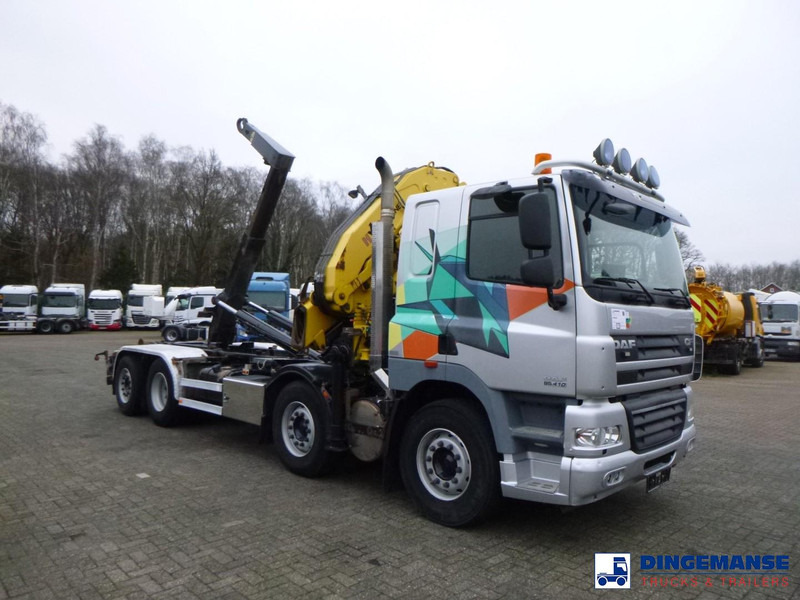 DAF CF 85.410 8x2 Hyva container hook + crane - Autokran: das Bild 2 DAF CF 85.410 8x2 Hyva container hook + crane - Autokran: das Bild 2