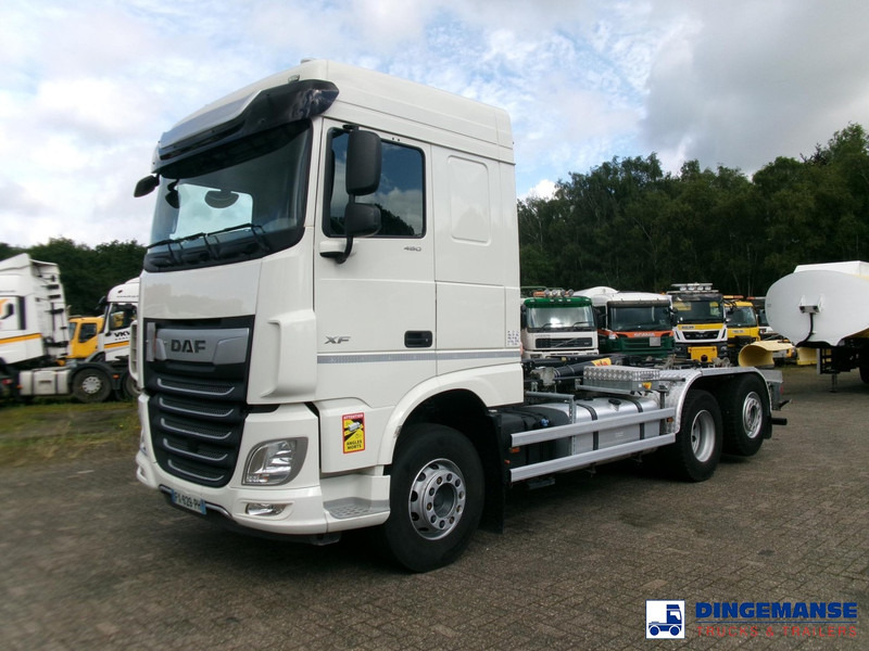 DAF XF 480 FAN 6x2 Hyva container hook 20 t - Abrollkipper: das Bild 1 DAF XF 480 FAN 6x2 Hyva container hook 20 t - Abrollkipper: das Bild 1