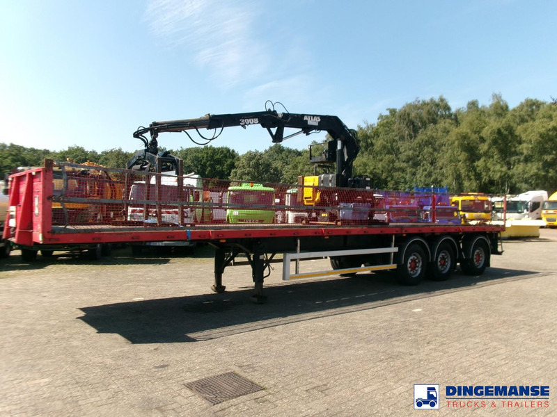Fruehauf 3-axle platform trailer + Atlas 3008 crane - Pritschenauflieger/ Plattformauflieger: das Bild 1 Fruehauf 3-axle platform trailer + Atlas 3008 crane - Pritschenauflieger/ Plattformauflieger: das Bild 1