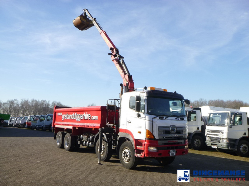 Autokran Hino FY1EUKA 8x4 tipper RHD + Palfinger E120L + grapple: das Bild 8