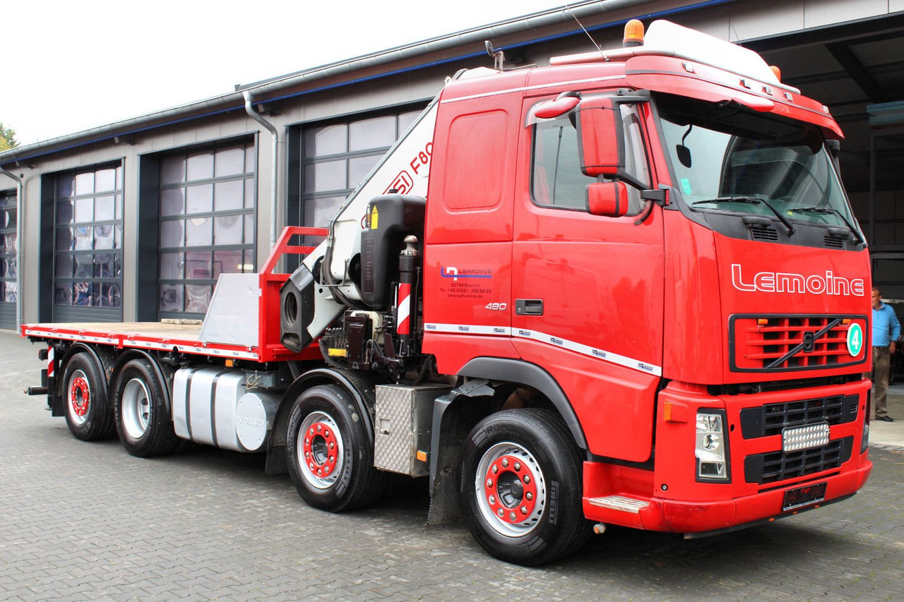 Volvo FM 480 8x2 Pritsche + FASSI F800XP Kran 6x - Pritsche LKW, Autokran: das Bild 1 Volvo FM 480 8x2 Pritsche + FASSI F800XP Kran 6x - Pritsche LKW, Autokran: das Bild 1