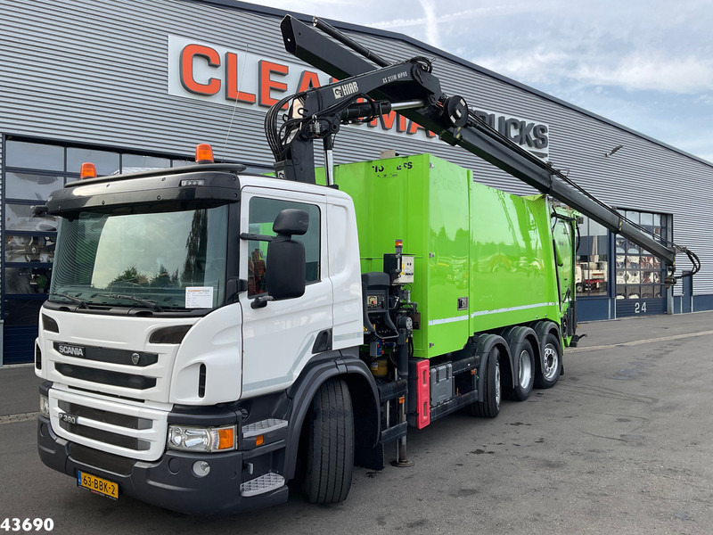 Scania P 360 Faun 18m³ + Hiab crane + Underground Container Washing Installation - Müllwagen: das Bild 1 Scania P 360 Faun 18m³ + Hiab crane + Underground Container Washing Installation - Müllwagen: das Bild 1